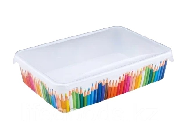 Лоток для мелочей Карандашница малый с крышкой  22/14/5,2 см 2254